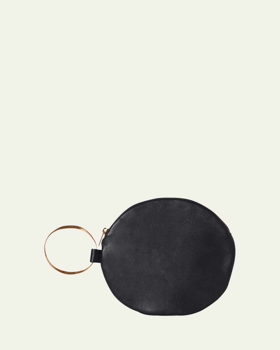 Round Bracelet Wristlet in Soft Napa Leather